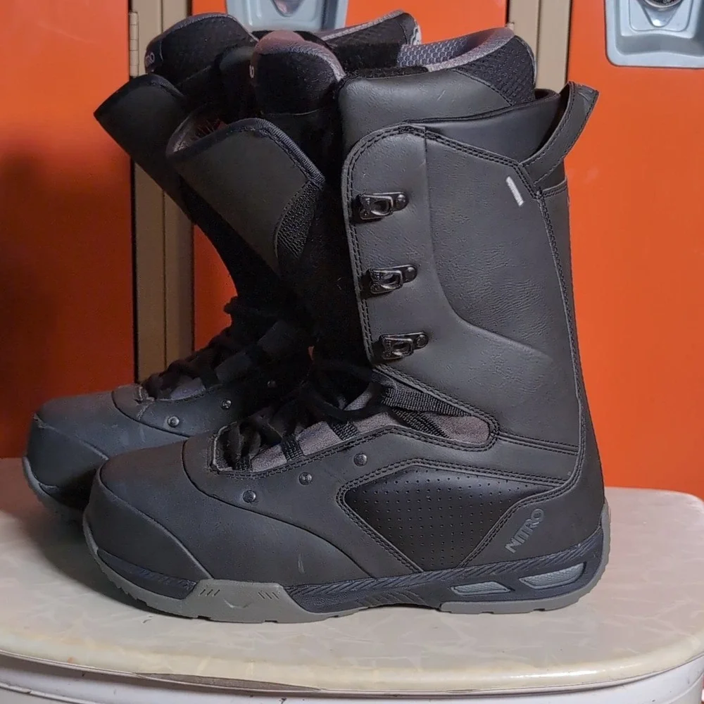 Nitro Venture TLS Men's Snowboard Boots Black Size 10.5 Quick-Lace 2017
